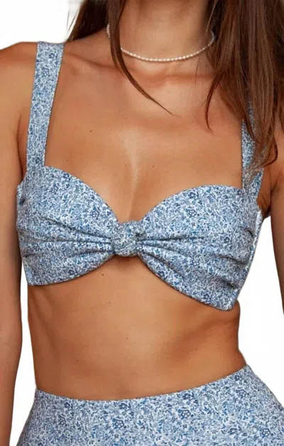 Montce Hayden Bikini Top In Blue Petite Fleur