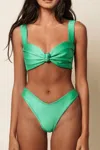 Montce Hayden Bikini Top In Emerald Shimmer In Green