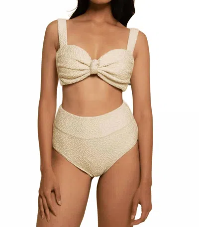 Montce Hayden Bikini Top In Oat Texture In White