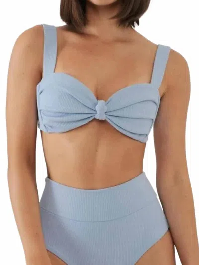 Montce Hayden Bikini Top In Peri Rib In Blue