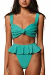 Montce Hayden Bikini Top In Teal In Green