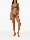 Montce Hayden Gingham Bikini Top In Black