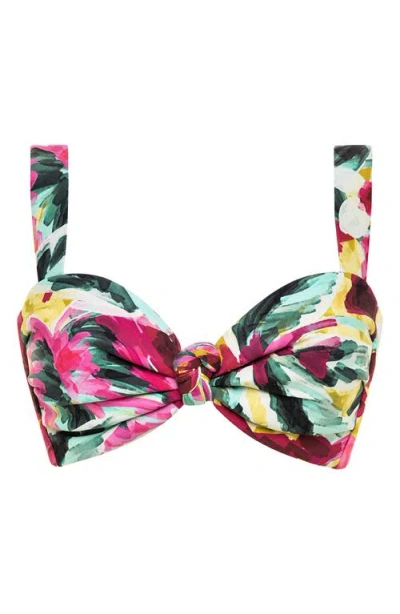 Montce Hayden Knotted Bikini Top In Isla Floral