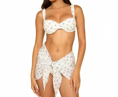 Montce Heidi Bustier Bikini Top In Floral In White
