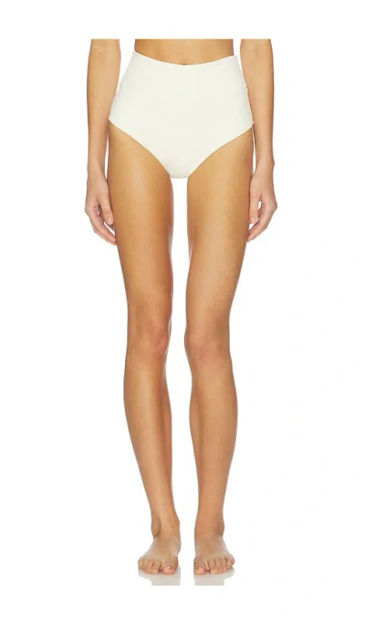 Montce High Rise Bikini Bottom In White