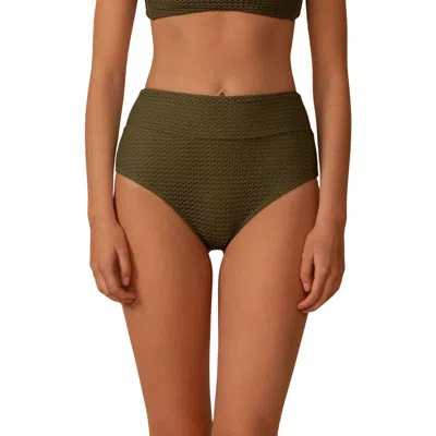 Montce High Waist Bikini Bottoms In Green