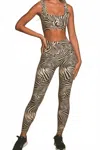 Montce High-waisted Wide-band Legging In Zebra In Animal Print