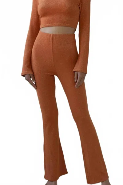 Montce High-waisted Flair Pant In Terra Sparkle In Multi