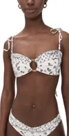 Montce Ivy Bandana Tori Ties Bandeau Bikini Top Ivy Bandana In White
