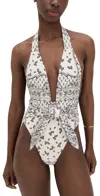 Montce Ivy Bandana Tropez Tie Up One Piece Ivy Bandana In White