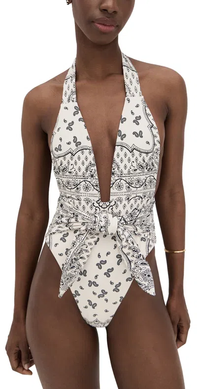 Montce Ivy Bandana Tropez Tie Up One Piece Ivy Bandana In White