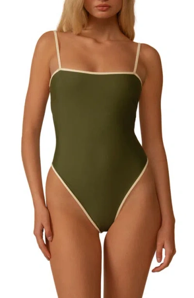 Montce Jacelyn Binded One-piece Swimsuit In Green