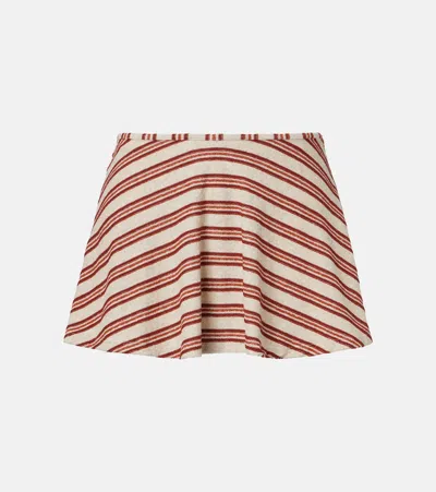 Montce Joan Striped Skort In Brown