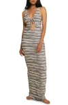 Montce Juliet Cutout Open Back Cover-up Maxi Dress In Beige