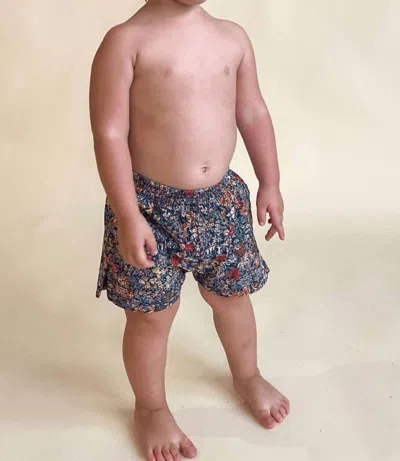 Montce Kid's Mini Swim Trunk In Mara Floral In Multi
