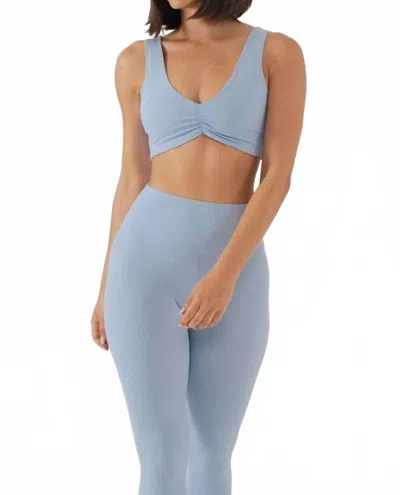 Montce Kim Variation Bikini Top In Peri Rib In Blue