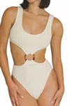 Montce Ky One-piece Swimsuit In Buttercream Rib In Multi