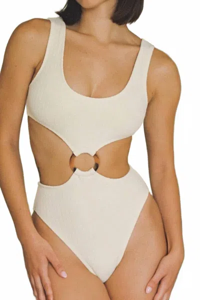 Montce Ky One-piece Swimsuit In Buttercream Rib In Multi