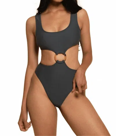 Montce Ky One-piece Swimsuit In Charcoal In Black