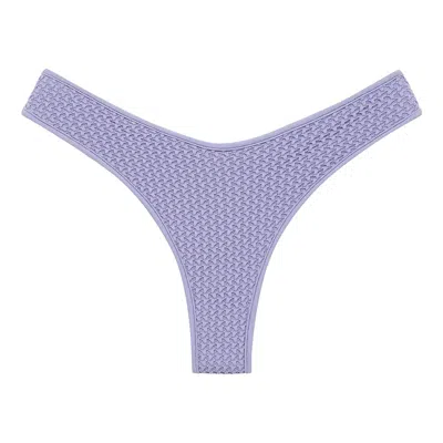 Montce Lavender Crochet Added Coverage Lulu Bikini Bottom In Pink/purple