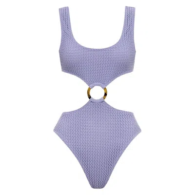 Montce Lavender Crochet Ky One-piece In Multi
