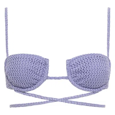 Montce Lavender Crochet Simone Bikini Top