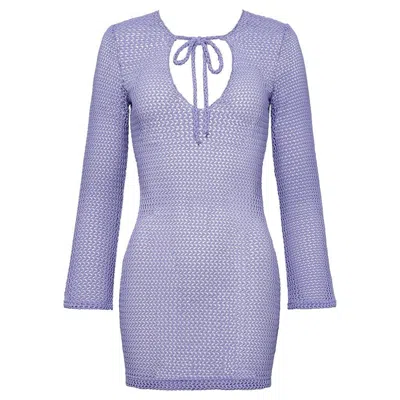 Montce Lavender Crochet Sophia Dress In Purple