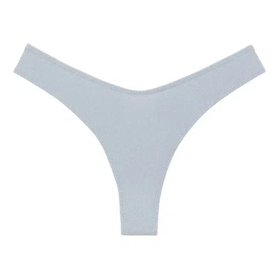 MONTCE LIGHT DENIM ADDED COVERAGE LULU (ZIG-ZAG STITCH) BIKINI BOTTOM