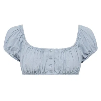 Montce Light Denim Bandita Bikini Top