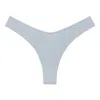 Montce Women's Blue Light Denim Lulu Zig-zag Stitch Bikini Bottom
