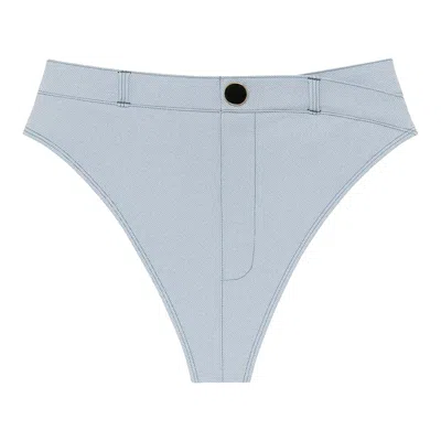 Montce Light Denim Shortie Bikini Bottom