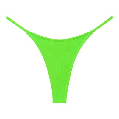 Montce Lima Micro Rib Celeste Bikini Bottom In Green
