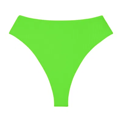 Montce Lima Micro Rib Paula Bikini Bottom In Green