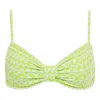 Montce Lime Icing Devin Bikini Top In Green