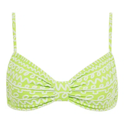 Montce Lime Icing Devin Bikini Top In Green