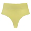Montce Limon Sparkle Added Coverage High Rise Bikini Bottom In Yellow