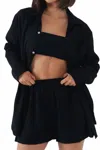 Montce Lounge Pull-on Short In Black In Animal Print