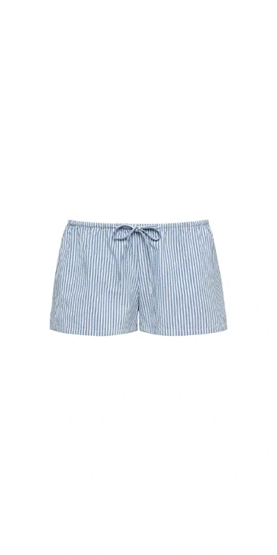 Montce Low-rise Drawstring Short Classic Blue Stripe