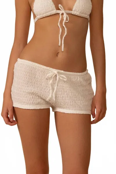 Montce Low Rise Drawstring Short In Seychelles In Neutral
