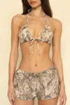 Montce Low-rise Drawstring Short In Camo In Multi
