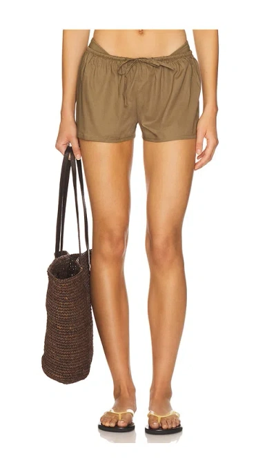 Montce Low-rise Drawstring Shorts In Brown