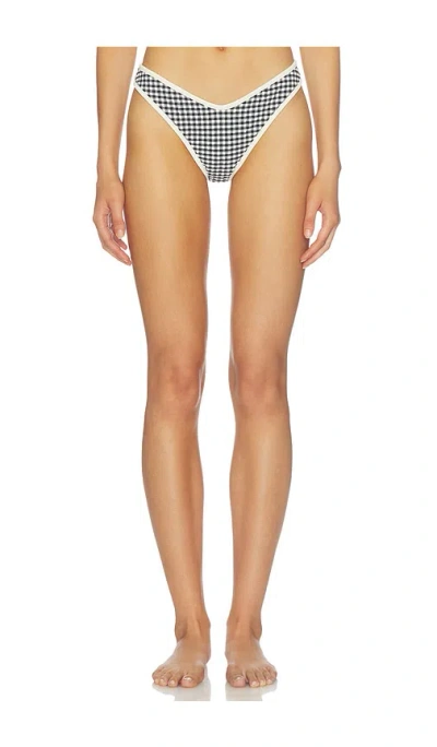 Montce Lulu Bikini Bottom In Black & White Gingham