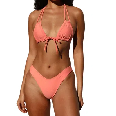Montce Lulu Bikini Bottom In Coral In Pink