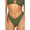 Montce Lulu Bikini Bottoms In Olive Micro Scrunch