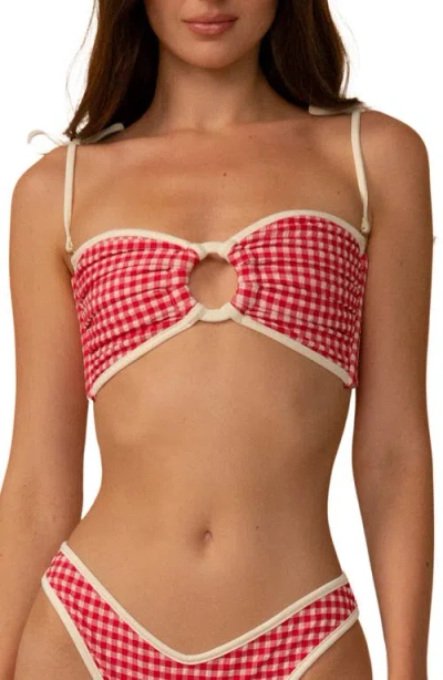 Montce Lulu Gingham Bikini Bottoms In Multi