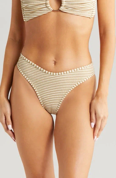 Montce Lulu Bikini Bottoms Neutral Stripe L