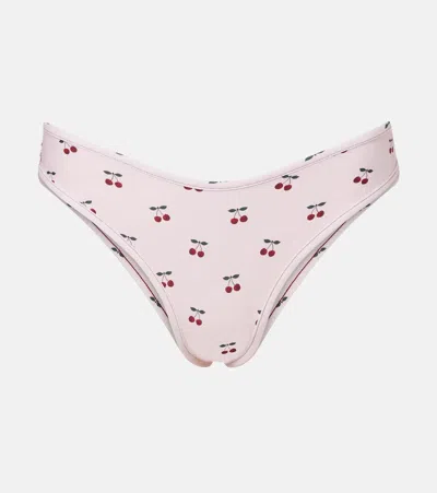 Montce Lulu Printed Bikini Bottoms In Pink