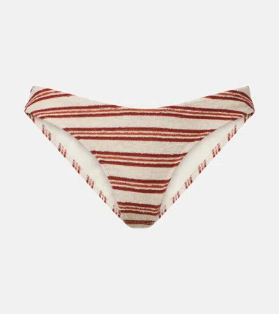 Montce Lulu Striped Bikini Bottoms In Multi