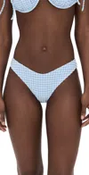Montce Lulu Zigzag Stitch Bikini Bottoms Peri Micro Gingham In Peri Micro Gingham