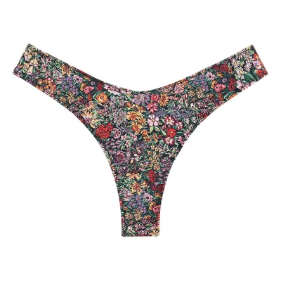 Montce Mara Floral Lulu (zig-zag Stitch) Bikini Bottom In Multi
